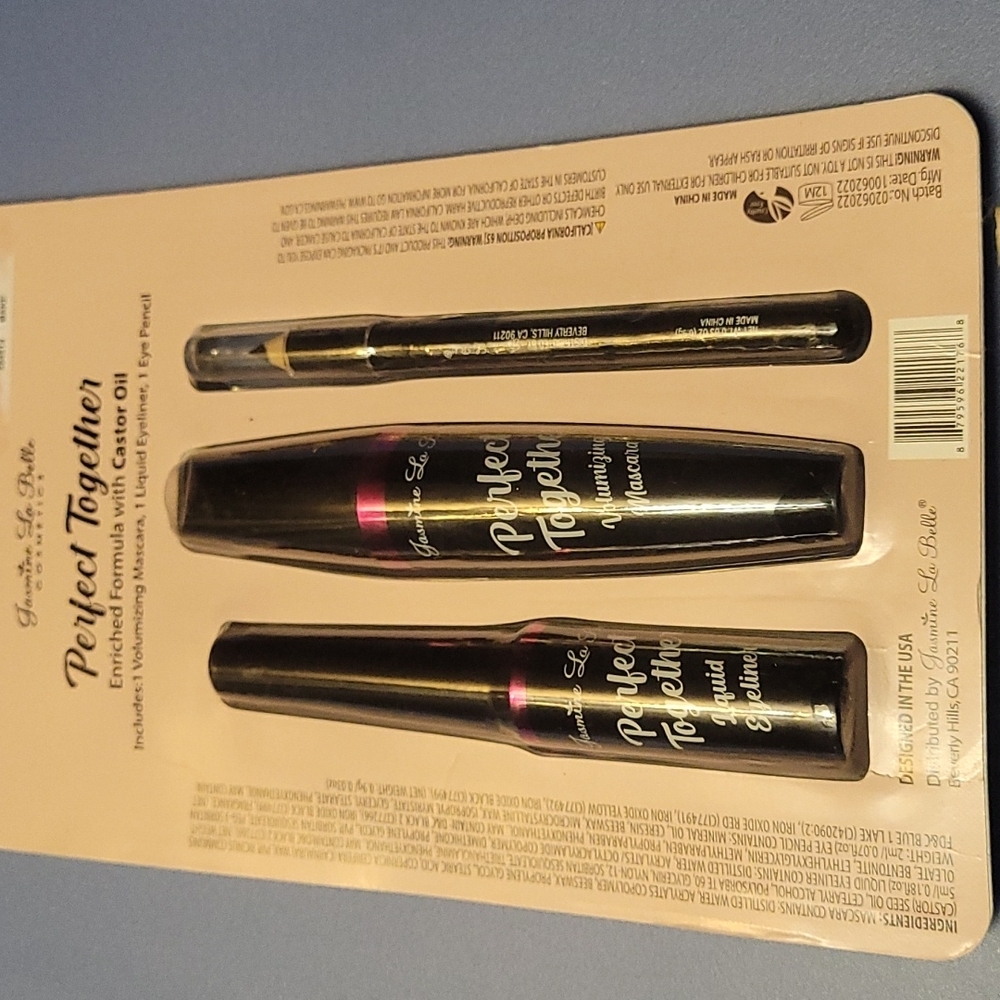 Jasmine La Belle Cosmetics Perfect Together Pencil Eyeliner,Mascara,Liq. Eyeline - Picture 3 of 3